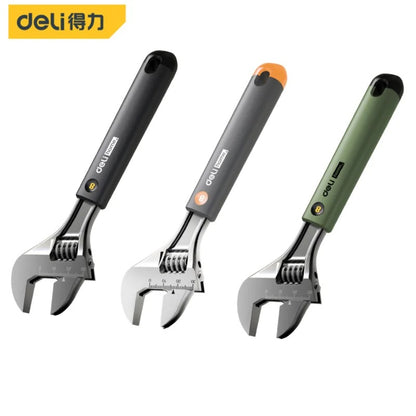 1 PCS 8''inch DELI Household Adjustable Spanner Multifunctional Rubberized Non-slip Handle