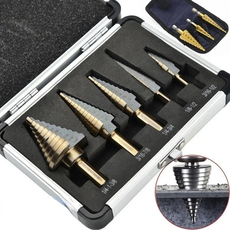 Cobalt Multiple Hole 50 Sizes Step Drill Bit Set