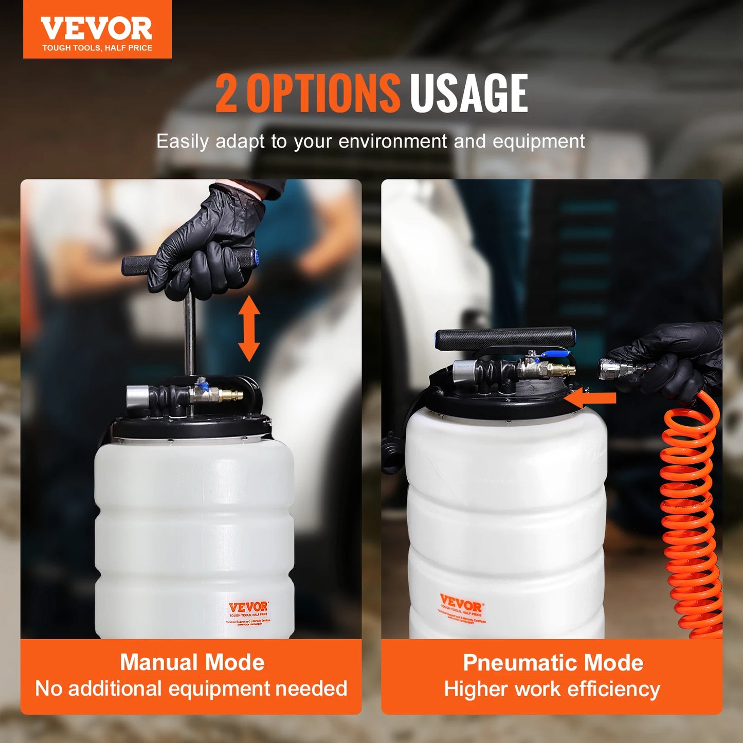 VEVOR 15L Pneumatic/Manual Fluid Extractor